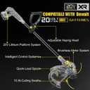 15" Cordless Weed Wacker & Edger for Dewalt 20V Battery, 4.0Ah Battery Powered Weed Eater, Brushless Motor, Fast Charger, Electric String Trimmer, Extendable Pole (Battery Included)