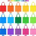 30 Packs Non-woven Party Gift Bags Reusable Goodie Bags 7.97.9 Inch Colorful Tote Treat Bag with Handles Rainbow cloth bags for Wedding Birthday, 1 count