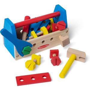 Melissa & Doug Take-Along Tool Kit Wooden Construction Toy (24 pcs)