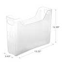 BINO | Plastic Storage Bins, Narrow - 2 Pack | THE CANYON COLLECTION | Clear Storage Bins for Organization | Clear Containers for Pantry | Fridge & Freezer Organizer Bin | Cabinet & Pantry Organizers