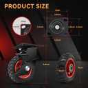 W B D WEIBIDA 5 Inch Heavy Duty Caster Wheels Set of 4, 1080 LBS Outdoor Industrial Wheels Swivel Large Rubber Casters with Brake for Workbench, Dolly, Cart, Trolley, Wagon (2 Brake & 2 Fixed)