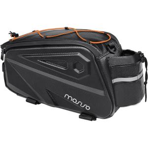 MOSISO Bike Rack Bag, Waterproof Bike Rear Rack Handbag Bicycle Trunk Bag, 14L EVA Mountain Bicycle Rear Seat Storage Saddle Pouch Cycling Luggage Pouch with Shoulder Strap, Orange