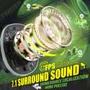 WF18 Wireless Gaming Headset, Up to 100H Battery, 2.4GHz & Bluetooth 5.3, 7.1 Surround Sound for FPS, Battle Royale & Sports Games for ps5, PC, Switch, Mobile