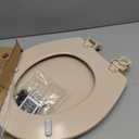 Bemis 500EC 068 Molded Wood Round Toilet Seat with Easy Clean and Change Hinge, 1 Pack, Fawn Beige