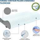 Memory Foam Pillows Neck Pillow Bed Pillow for Sleeping, Ergonomic Cervical Pillow for Neck and Shoulder Pain Relief, Orthopedic Contour Pillow for Side Back Stomach Sleeper(Blue&Grey)