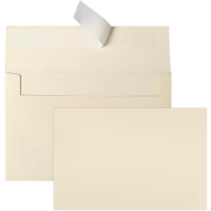 100 Pack Blank Cards with Envelopes & Stickers  4x6 / A6 Ivory Folding Cards, Bulk Set of 300 GSM Heavyweight Cardstock for Thank You Notes, Wedding Invitations, Baby Shower, All Occasion Business Stationery