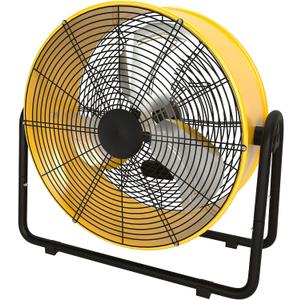 20 Inch Heavy Duty Metal Industrial Drum Fan, 3 Speed Floor Fan for Warehouse, Workshop, Factory and Basement - High Velocity, Yellow
