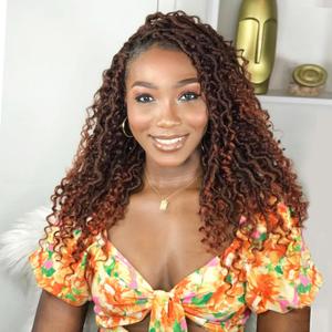 Fulcrum Goddess Locs Crochet Hair 14 Inch, 8 Packs New Faux Locs Crochet Hair for Black Women, Crochet locs with Curly Ends (14Inch (Pack of 8), T350#)