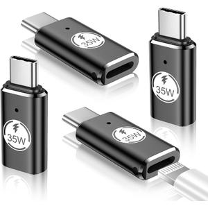 Temdan Lightning to USB C Adapter (4 Pack) for iPhone 15/16 Pro/16 Pro Max/16 Plus,Type C Charger Connector,Support Charging & Data Transfer,for iPhone 15/16 Charger Adapter Not for Audio/OTG-35W