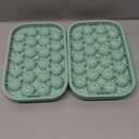 Ice Cube Tray, 2 Pack Silicone Ice Balls Maker with Lid BPA Free Easy-Release Ice Cube Trays for Freezer, DIY Homemade Round Ice Cubes for Whiskey, Cocktails, Coffee (Green)