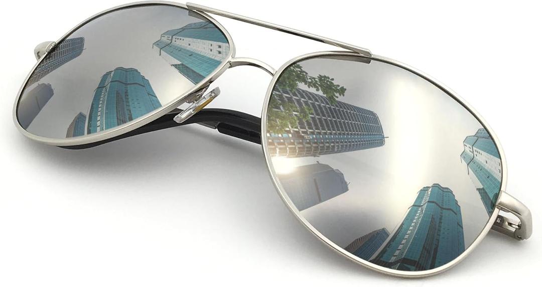 J+S Premium Classic Aviator Sunglasses, Polarized, 100% UV protection for Teen boys and girls or small faced women and men