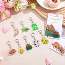 Landical Christmas Positive Keychains Gifts Bulk Positive Thank You Animal Keychains with Cards for Employee Coworker Team