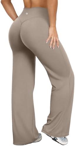 OQQ Yoga Pants Women High Waist Stretch Casual Soft Straight Leg Bottoms Size L