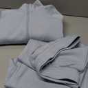 ANRABESS Women 2 Piece Outfits 2025 Fall Fashion Airport Wide Leg Pants Lounge Set Leisure Travel Vacation Clothes Sweatsuits (X-Large, Sky Blue)