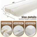 Wedge Shaped Pillow headboard Suitable for Bed Seams, Foldable Bed Wedge Pillow, Bed Gap Filler King Size Fill The Gap (0-12"), Mattress Gap Filler Long Pillow Between Headboard(Beige, 78")