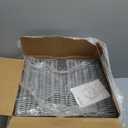 Set of 3 Woven Wicker Storage Basket Box with Lids & Lock, Built-in Carry Handles, Multifunctional Storage Organizer for Nursery, Baby, Clothes, Toys, Books, Large/Medium/Small Size (Grey)