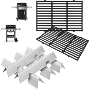 GS4 Spirit II Grill Parts for Weber Spirit II/I 300 SER E310 E320 GS4 Spirit 2 Grill Replacement Parts Accessories for Weber 7636 69797 67046 3400302 Flavorizer Bars&7638 7856 7860 Webber Grill Grates