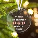 Baby's First Christmas Ornament, Glass Baby First Christmas Ornament in 2026, New Mom Gift, Unique New Parents Gifts for Couples, First Time Mom Dad Gifts for Family Decor