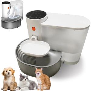 Smart Pet Water Fountain, Automatic Wireless Cat Water Fountain No Filter,Removable 3L Automatic Water Feeder Pet Water Dispenser Self Cleaning Water Fountain for Cats
