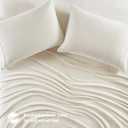 Sleep Philosophy Micro Plush Fleece Sheet Set, Queen Size, Ivory, 4-Piece