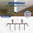 Randall 36 Kerf-Style Door Bottom with Vinyl Fins Brown Door Weatherstrip & Draft Stopper, Slide-in Threshold Seal for Exterior/Interior Doors