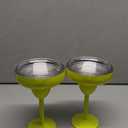 Vacuum Sealed Margarita Glass with Lid Break-Resistant Stainless Steel Margarita Tumbler for Cocktails & Cold Drinks | Perfect for Mother's Day Gifting (Lemon Yellow, Pack of 2)