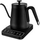 Electric Gooseneck Kettle, 1 Precision Temperature Control for Coffee & Brew Tea, 0.8L/1200WHot Water Boiler, Stainless Steel Inner Fast Heating & 12-Hour Warm Keep