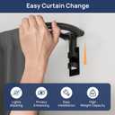 ENJOYBASICS Double Curtain RodBlackout Wrap-Around Curtain Rods for Windows 48 to 84 InchAdjustable from 32 to 86 Inch for Room Darkening Curtains, Matte Black