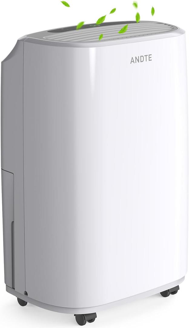 2500 Sq.Ft Dehumidifier for Home Basement, ANDTE 34 Pints Dehumidifier with Drain Hose with Smart Humidity Control, 3 Operation Modes, Powerful Moisture Removal for Large Room, RV, Bathroom, Bedroom (White)