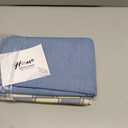 Home Brilliant Throw Pillow Covers Decorative Striped Checker Solid Square Farmhouse Pillow Covers Set for Couch Living Room, 5 Pieces, 18x18 inch (45cm), Dusk Blue