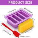 2 Pack Silicone Butter Mold, Butter Tray with Lid, Large Butter Maker with Silicone Spatula, for Homemade Herbed Garlic Butter Brownies Energy Bar