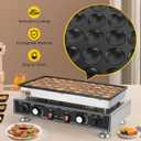 Commercial Mini Pancake Maker 50PCS Dutch Pancake Maker 1600W Mini Pancakes Maker Machine, Restaurant Dorayaki Maker Stainless Steel Poffertjes Maker, Non-stick Coating