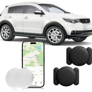 GPS Tracker for Vehicles, 2PCS Tracker Device for Vehicles No Subscription, No Monthly Fee, Car Tracker Device Hidden, Work with Find My (iOS Only), Magnetic Real-Time Vehicle Tracker for Kids Dogs