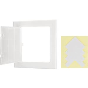 PATIKIL Access Panel for Drywall 7x7 Inch, 1 Set ABS Plastic Wall Hole Cover Access Door with Double-Sided Tape for Wall Ceiling Electrical, White