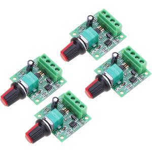 Low Voltage DC Motor Speed Controller 1.8v 3v 5v 6v 7.2v 12v 2A 30W PWM 1803BK Adjustable Driver Switch with Speed Control Knob(4 Pack)
