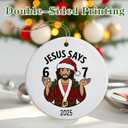 2 x Jesus Says 6 7 Ornament, Funny Christian 67 Ornament, Meme Ornaments for Christmas Tree, Funny Christmas Ornaments 2025, Faith Meme Gift 2025, 67 Gifts, Stocking Stuffers for Teens