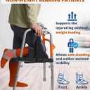 Walker Knee Sling, Adjustable Knee Rest with Padding for Surgery Recovery, Alternative to Crutches & Knee Scooters for Non Weight Bearing, Walker Accessories for Ankle/Foot Injuries