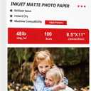 Koala Photo Paper Matte Coated 8.5X11 Inches Compatible with Inkjet Printer 48LB Presentation Paper 100 Sheets