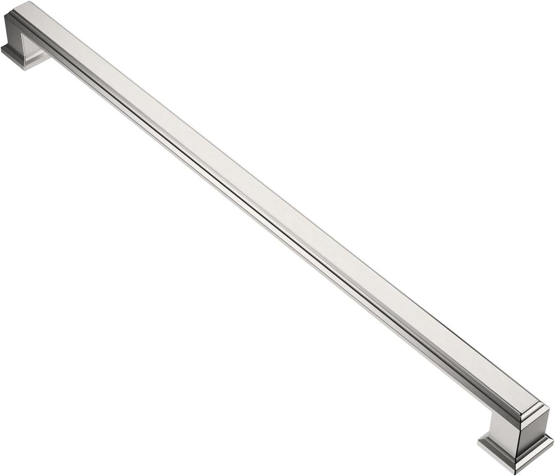 Alzassbg 6 Pack Brushed Satin Nickel Cabinet Pulls, 15 Inch(381mm) Hole Center Cabinet Handles Kitchen Pulls for Cabinets and Drawer AL3071SN