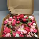 J'FLORU Valentines Day Decorations Romantic Valentines Day Gifts 22 Inch Valentine's Day Wreath with Lovely Bear Heart Roses Tulips for Valentine Party Anniversary Candlelight Dinner