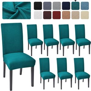 Aertiavty Chair Covers for Dining Room Set of 8 Kitchen Chair Seat Covers, Dining Room Chair Covers Chair Slipcover Parsons Chair Covers, Teal