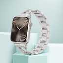 TOYOUTHS Dressy Bracelet Compatible with Apple Watch Bands 38/40/41/42/44/45/46/49mm Women, Celtic Stainless Steel Metal Fancy Nice Pretty Strap for iWatch Series 11 10 9 8 7 6 5 4 Ultra/SE 3 2 1 (Starlight)