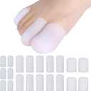 20Pcs Gel Toe Protectors - Durable Silicone Toe Caps, Toe Cushion Guard Cover for Women Men, Relieve Ingrown Toenails, Hammer Toes, Corns, Blisters, Callus, 6S + 10M + 4L