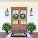 Artificial Boston Fern Bush - Set of 2 45Inch Fake Ferns with 55 Fronds, Large Hanging Faux Plants Decor, UV Resistant Faux Fern Vines Silk Greenery for Outdoor Indoor, Porch, Farms, Patio