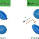 4 inch Therapy Ball for Release Hip Flexors, Pain Relief for Lower Back Thigh Muscles, Small Exercise Ball for Physical Therapy, Blue