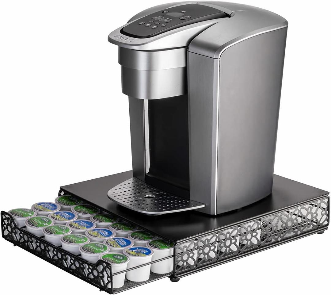Flagship K Cup Drawer Holder for Keurig Pods K Cup Storage Organizer Drawer Save Space Countertop Kitchen (42 Pods)