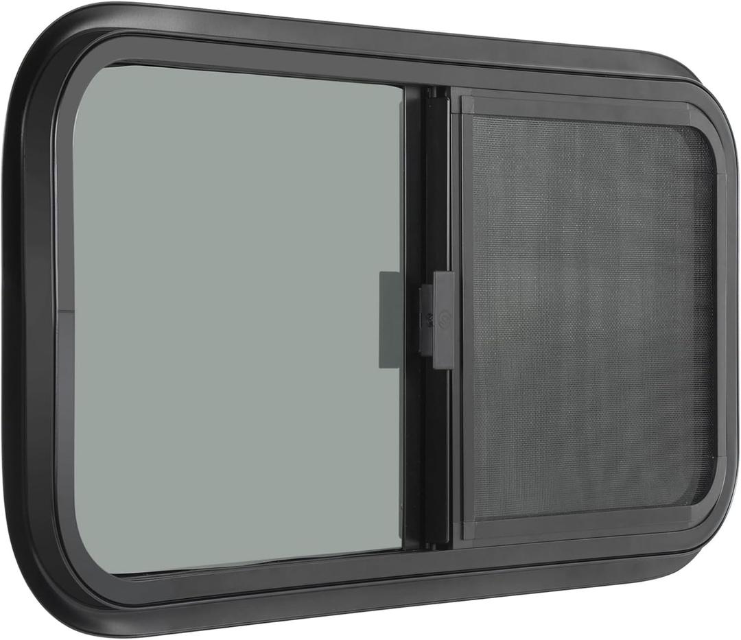 2 Pack 21" W x 14" H Horizontal RV Window, Tinted Sliding Window