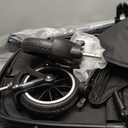 Baby Stroller, 2-in-1 Reversible Toddler Seat with Lie-Flat Mode, Foldable Infant Stroller with Canopy, One Button Brake, Adjustable Handle, Newborn Pushchair (Black B)