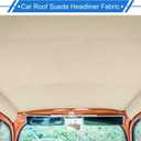 Headliner Fabric 40" L x 60" W Interior Trim DIY Roof Repair Replacement for Car Truck RV SUV Boat Automotive Suede Fabric Beige
