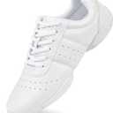 Cheer Shoes for Youth Girls White Cheerleading Athletic Dance Shoes Tennis Sneakers for Competition Sport Training (6.5)